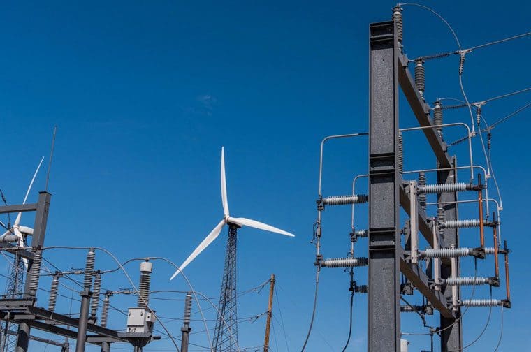 Wind turbine and electrical transmission equipment