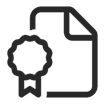 Document certificate badge icon
