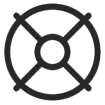 Circle segments grid icon